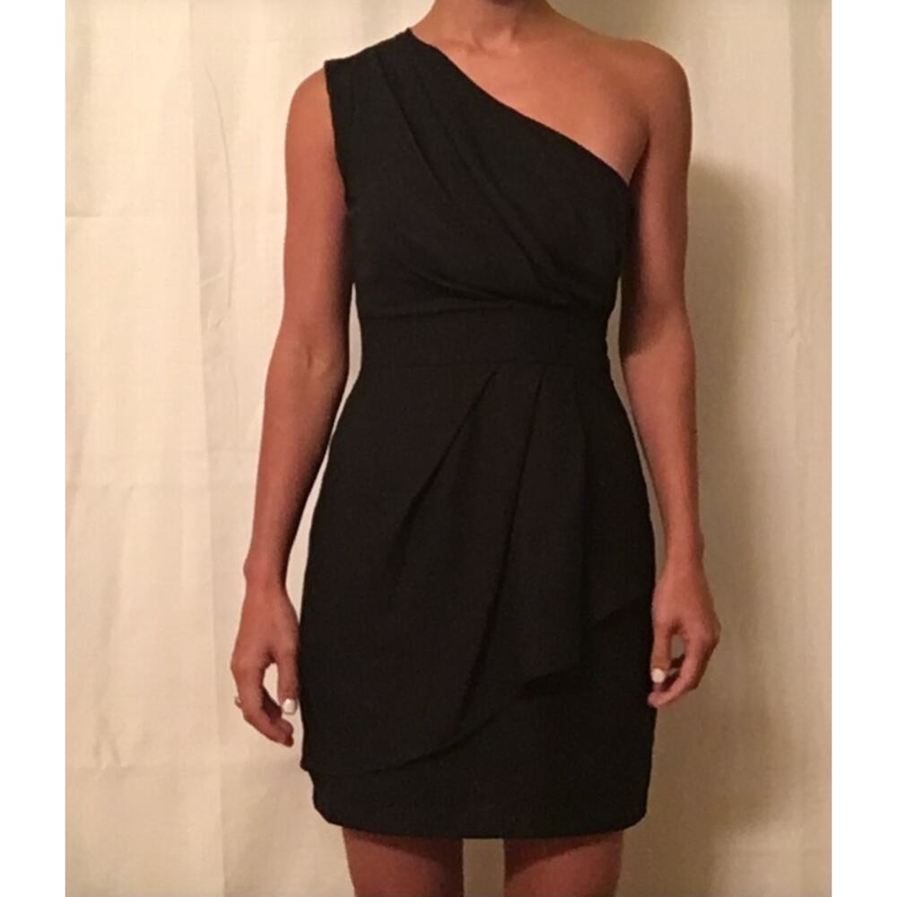 BCBGeneration one shoulder LIttle black mini dress 4